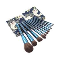 12 Pieces Premium Quality Makeup Brush Set Foundation Face Powder Blush Eyeshadow Makeup Brushes Synthetic Cosmetic Brush Set with Unique Design Black Brush Bag