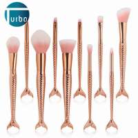 France Hot sell Fashion beauty tools and accessories Multifunction Various color Mermaid eye shadow brush makeup brushes set