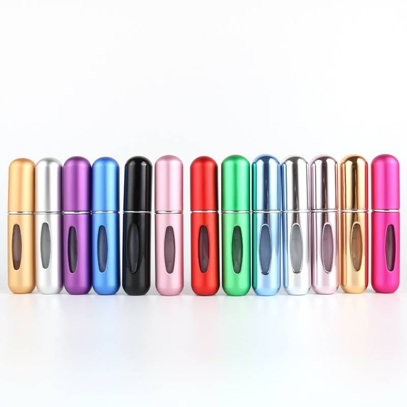 5ml Mini Travel Pocket Refillable Aluminum Empty Atomizer Spray Glass Perfume Bottle